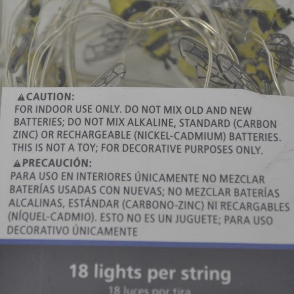 Mainstays Honey Bee Yellow String Light Battery Operated - Picture 8 of 15